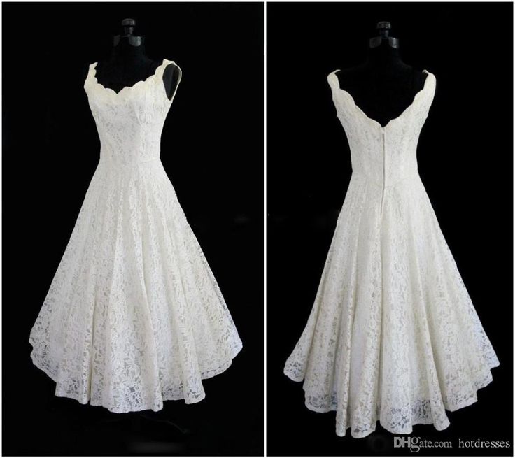 simple tea length wedding dress