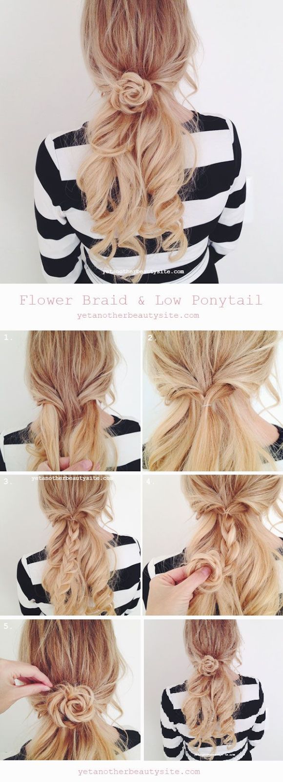 Wedding Hairstyle For Long Hair Braided Flower Hairstyle