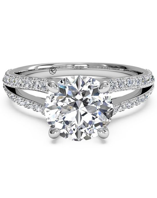 Engagement Rings : Ritani double french-set diamond 'V' engagement ring ...