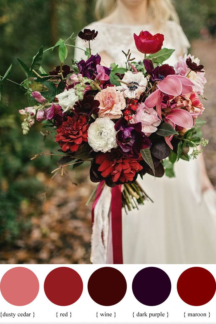 Wedding Quotes : Dark purple and shades of red autumn 