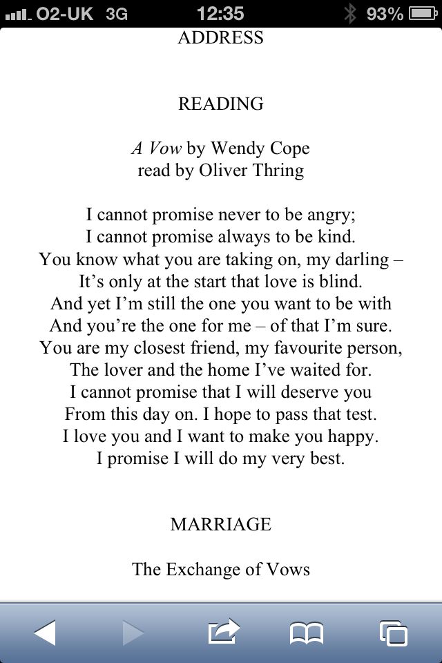 wedding quotes wedding poem brought a tear to my eye love wendy cope