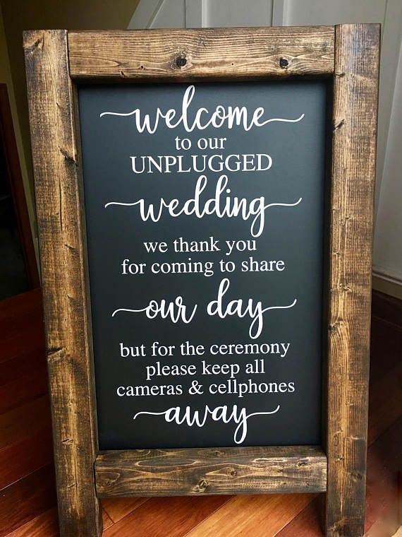 unplugged wedding sign svg
