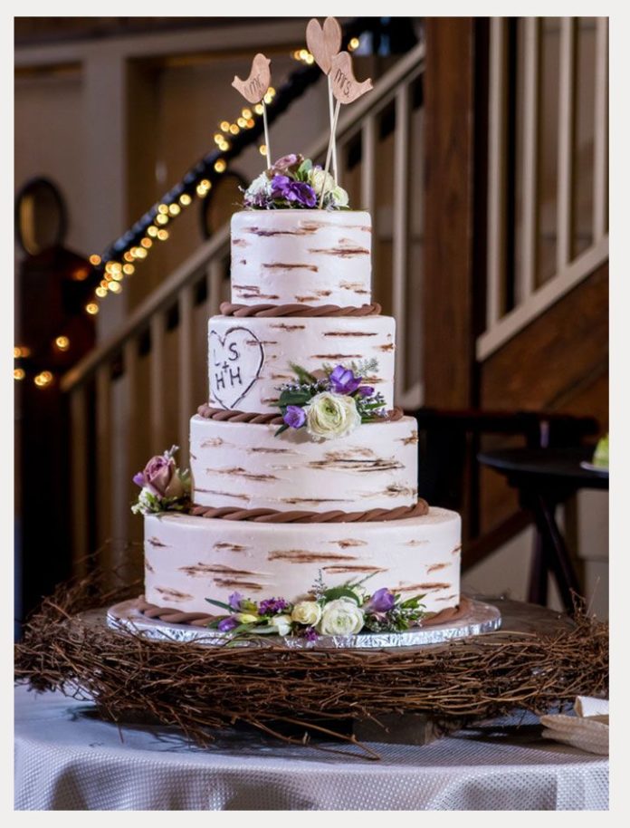  Wedding  Cakes  Four tier birch tree wedding  cake  by 