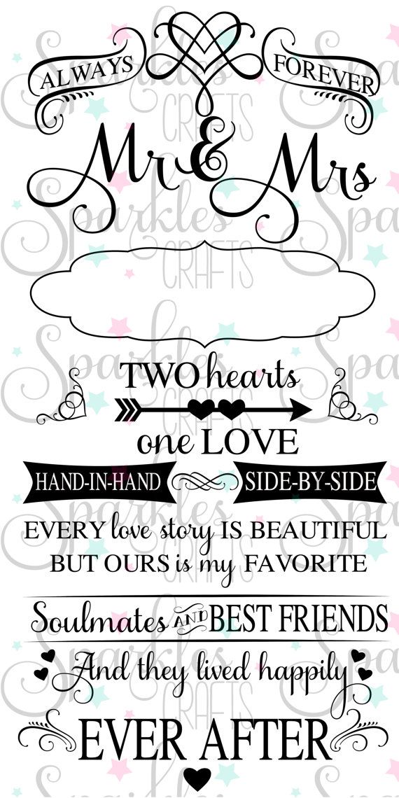 Download Wedding Quotes : Always Forever Mr & Mrs SVG Quote Perfect ...