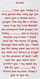 Wedding Quotes Christian Wedding Vows Examples For Groom And
