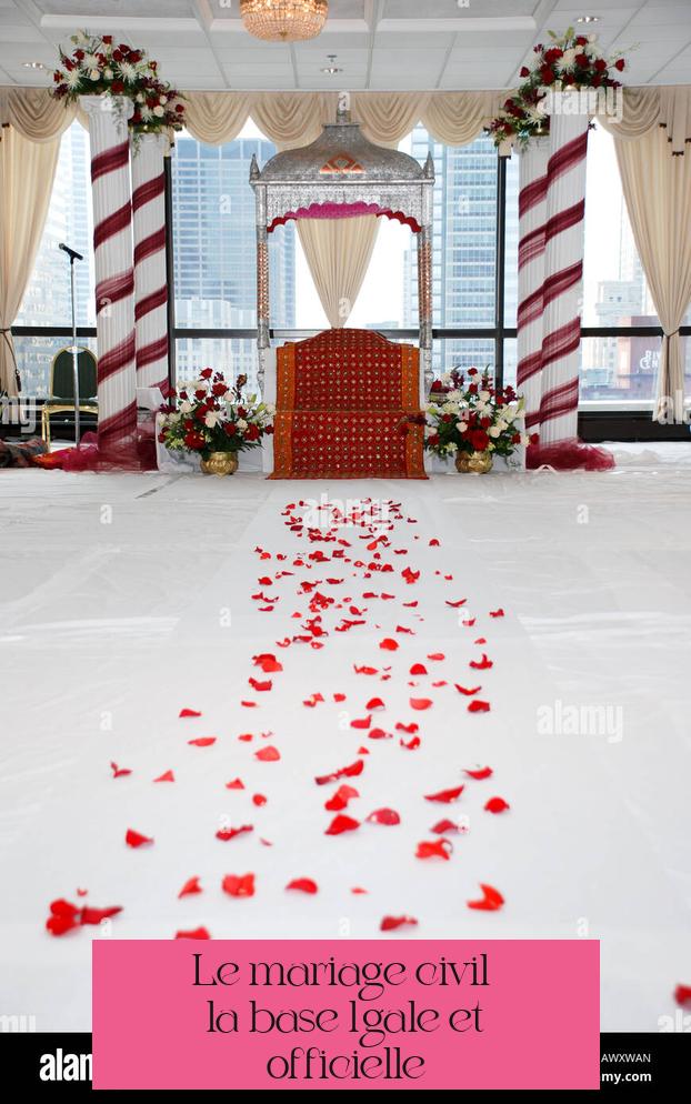 Le mariage civil : la base légale et officielle