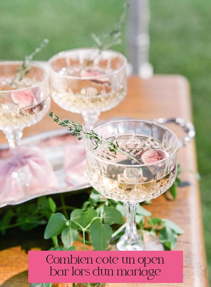 Combien coûte un open bar lors d'un mariage ?