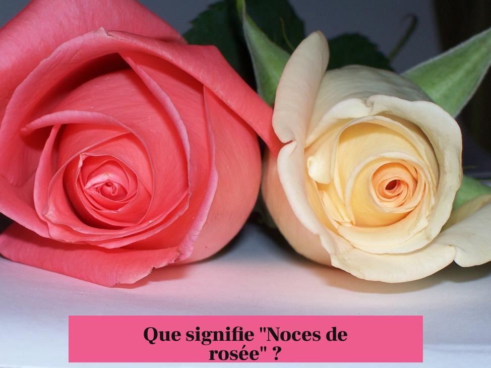 Que signifie "Noces de rosée" ?