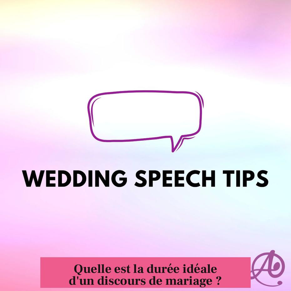Quelle est la durée idéale d'un discours de mariage ?