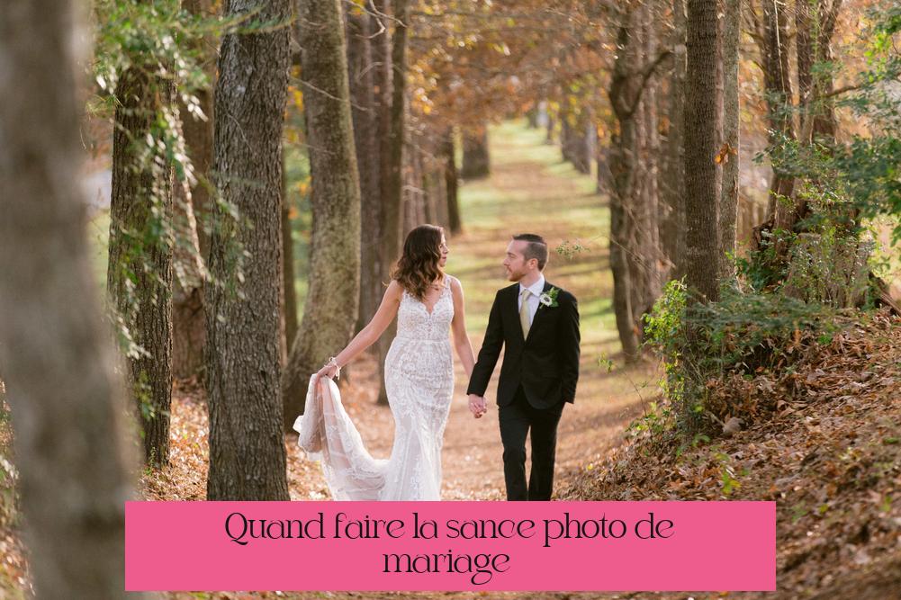 Quand faire la séance photo de mariage ?