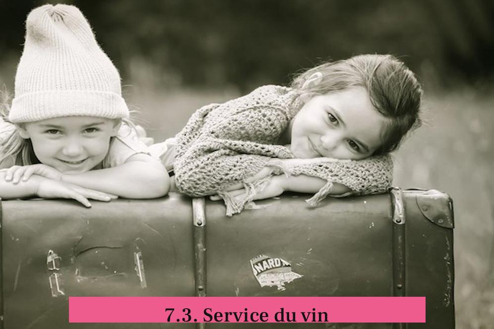7.3. Service du vin