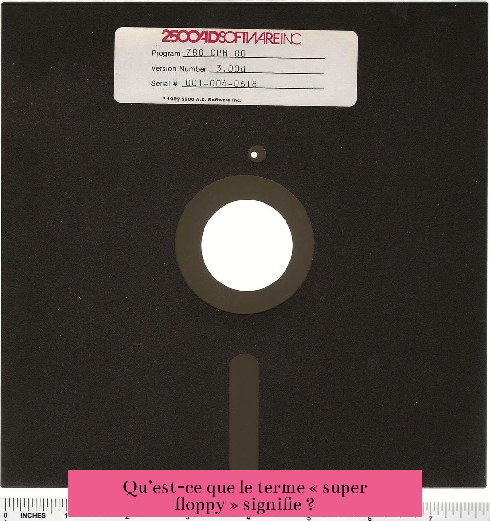 Qu’est-ce que le terme « super floppy » signifie ?
