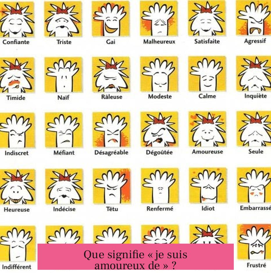 Que signifie « je suis amoureux de » ?
