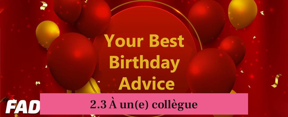 2.3 À un(e) collègue