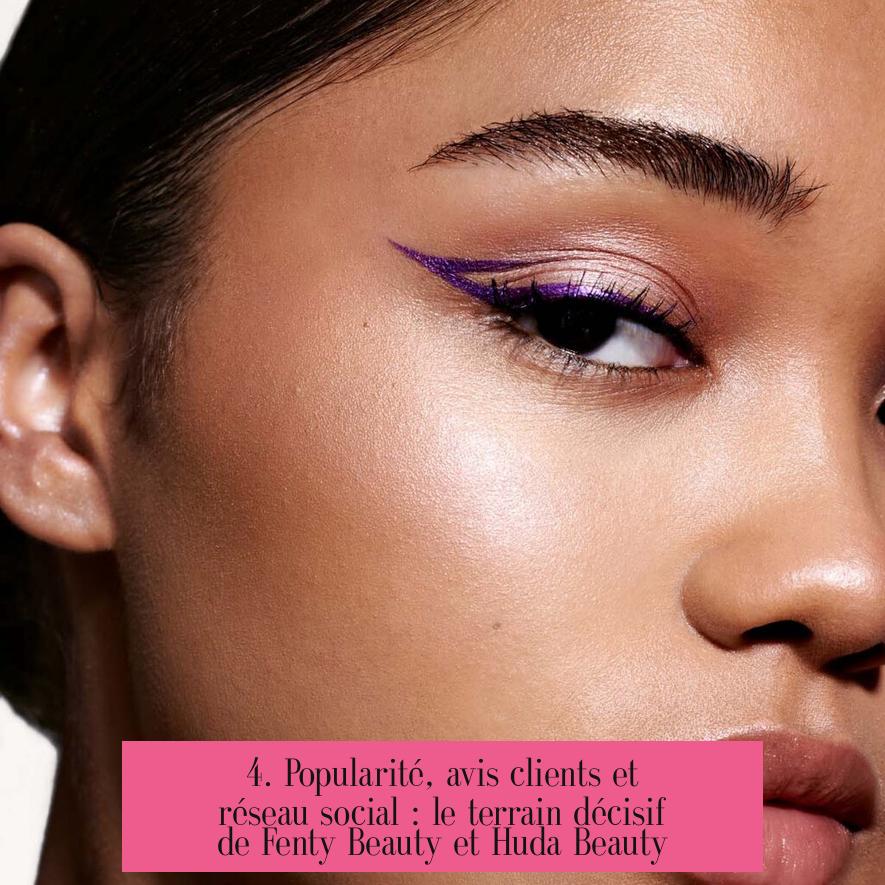4. Popularité, avis clients et réseau social : le terrain décisif de Fenty Beauty et Huda Beauty