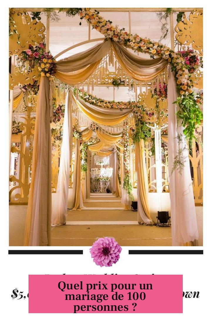 Quel prix pour un mariage de 100 personnes ?