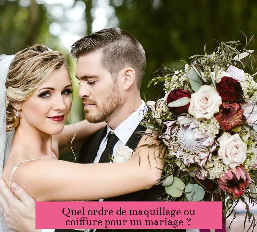 Quel ordre de maquillage ou coiffure pour un mariage ?