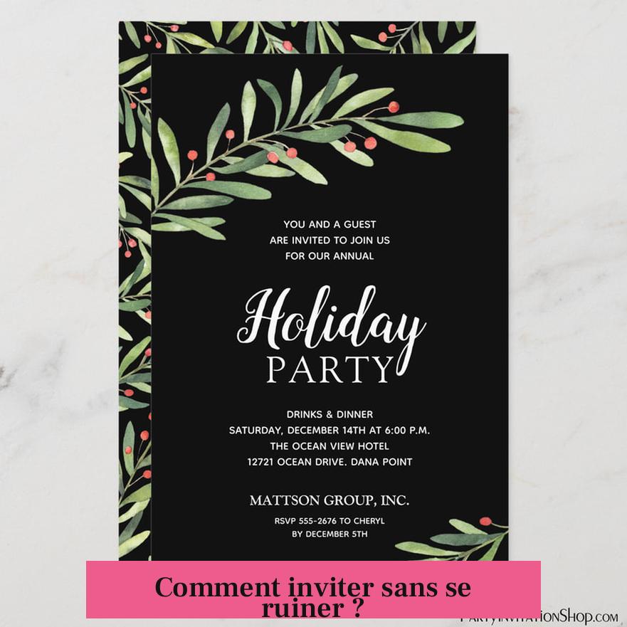 Comment inviter sans se ruiner ?