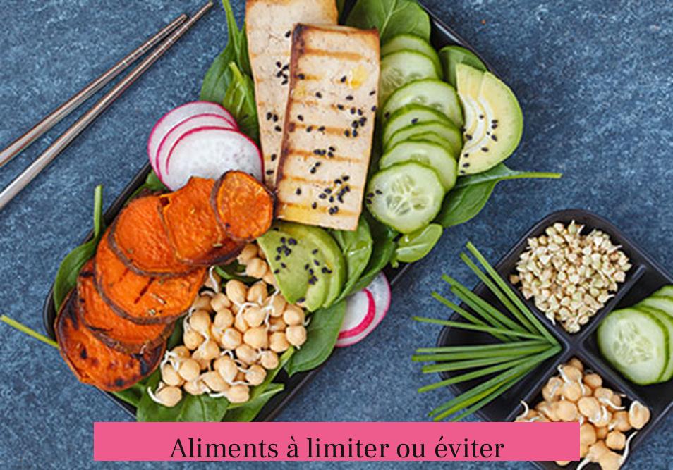 Aliments à limiter ou éviter