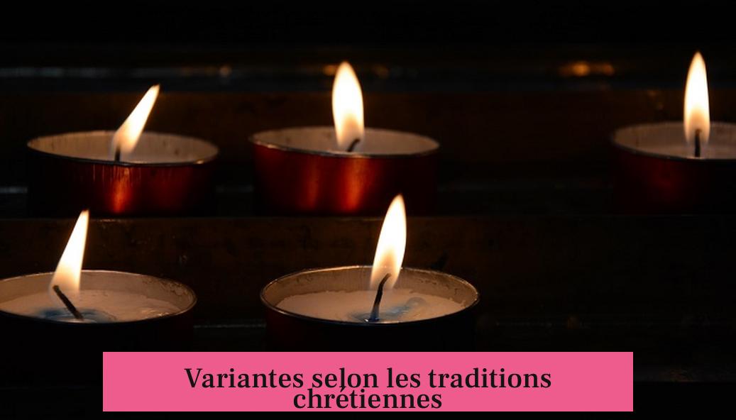 Variantes selon les traditions chrétiennes