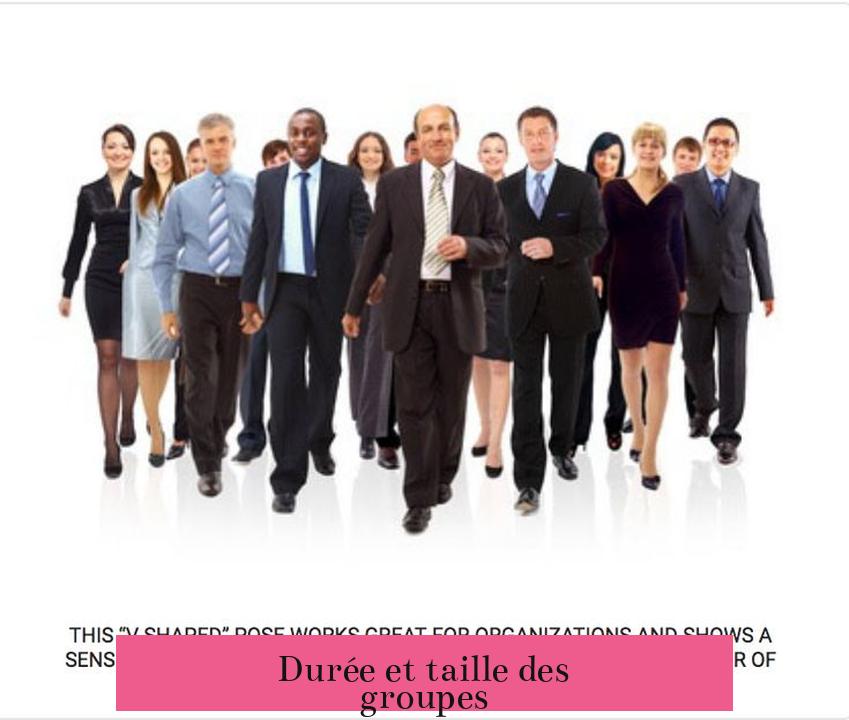 Durée et taille des groupes