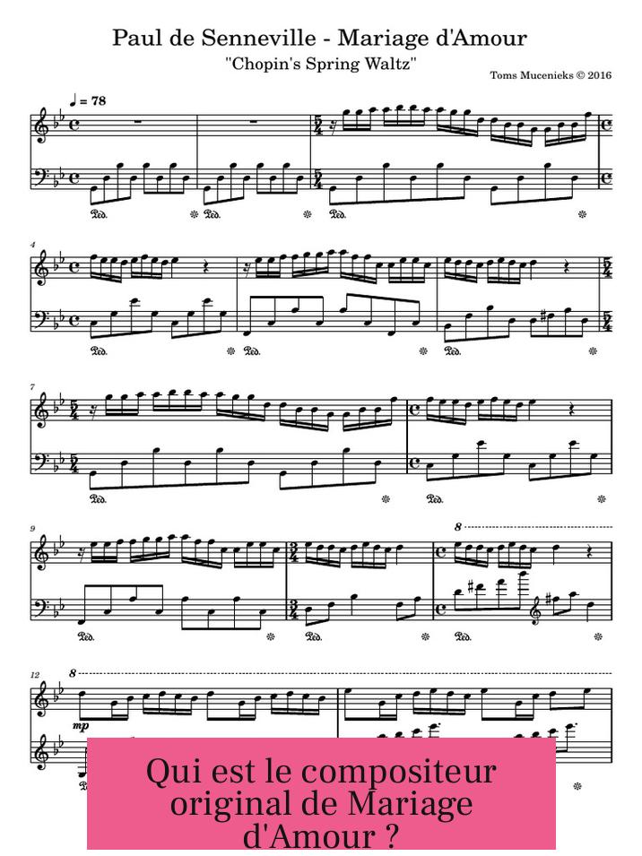 Qui est le compositeur original de Mariage d'Amour ?