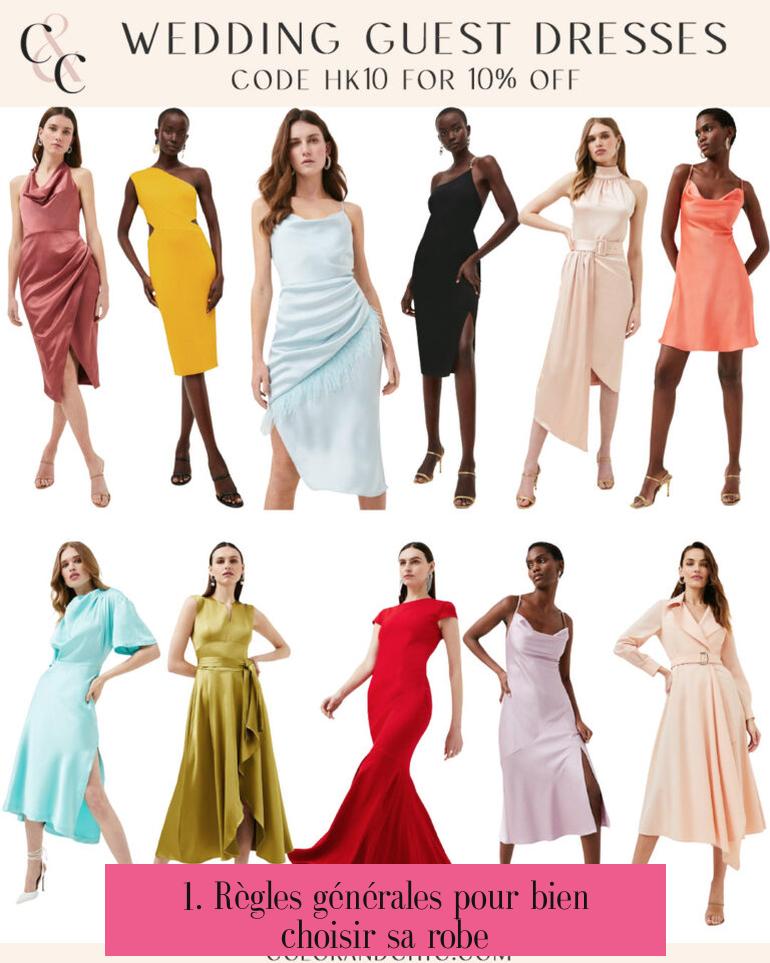 1. Règles générales pour bien choisir sa robe