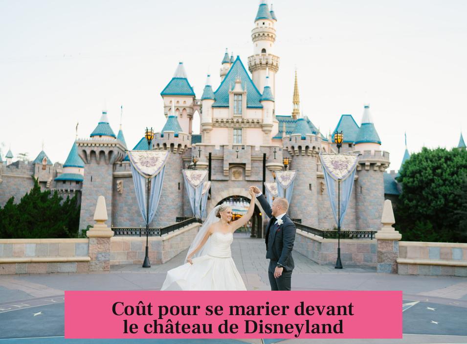 Coût pour se marier devant le château de Disneyland