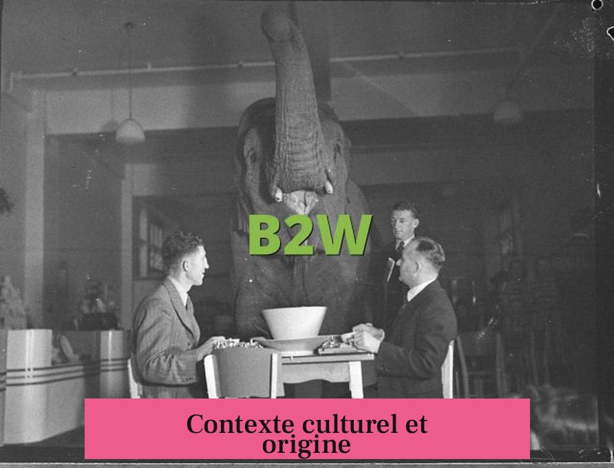 Contexte culturel et origine