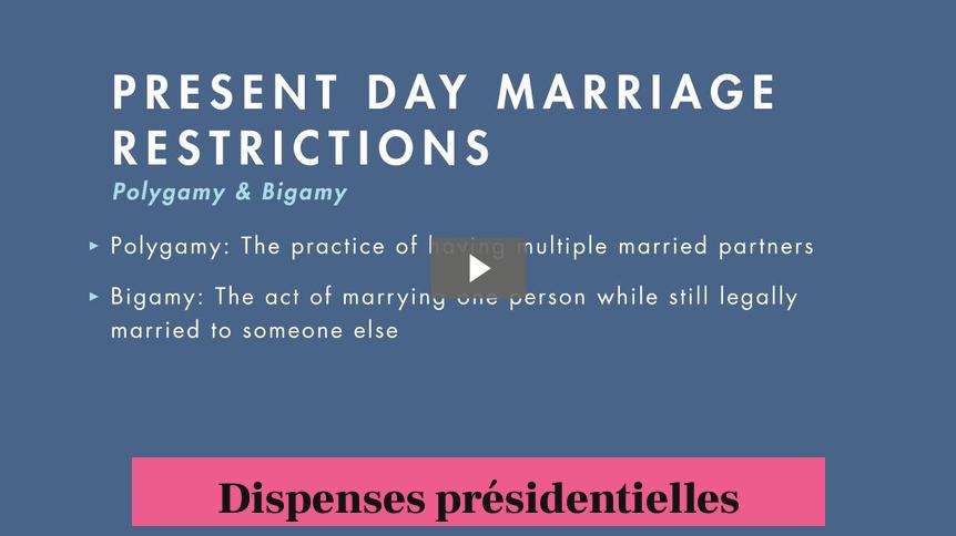 Dispenses présidentielles