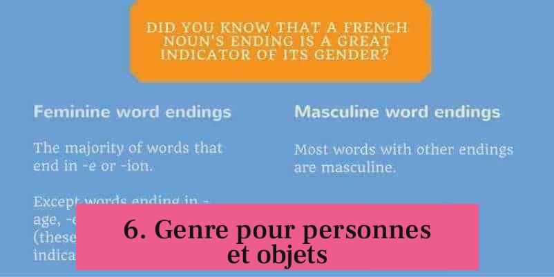 6. Genre pour personnes et objets