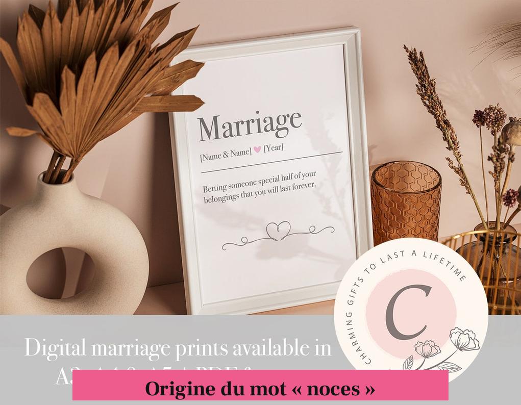 Origine du mot « noces »