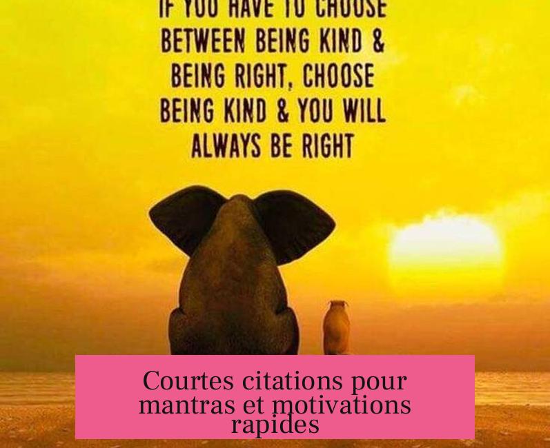 Courtes citations pour mantras et motivations rapides