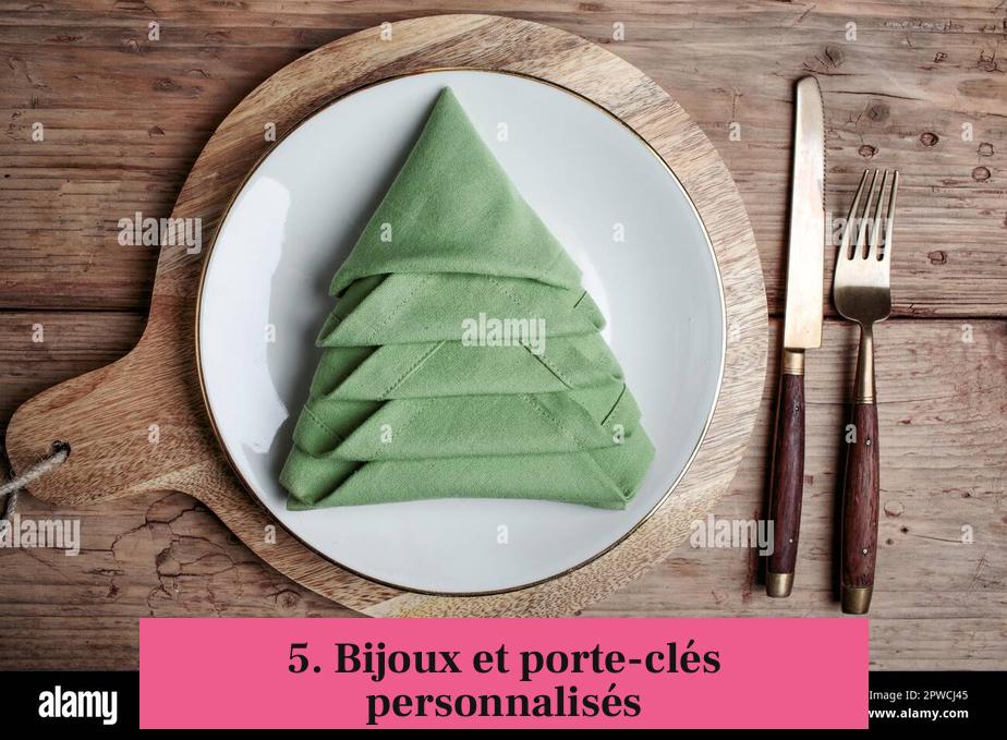 5. Bijoux et porte-clés personnalisés