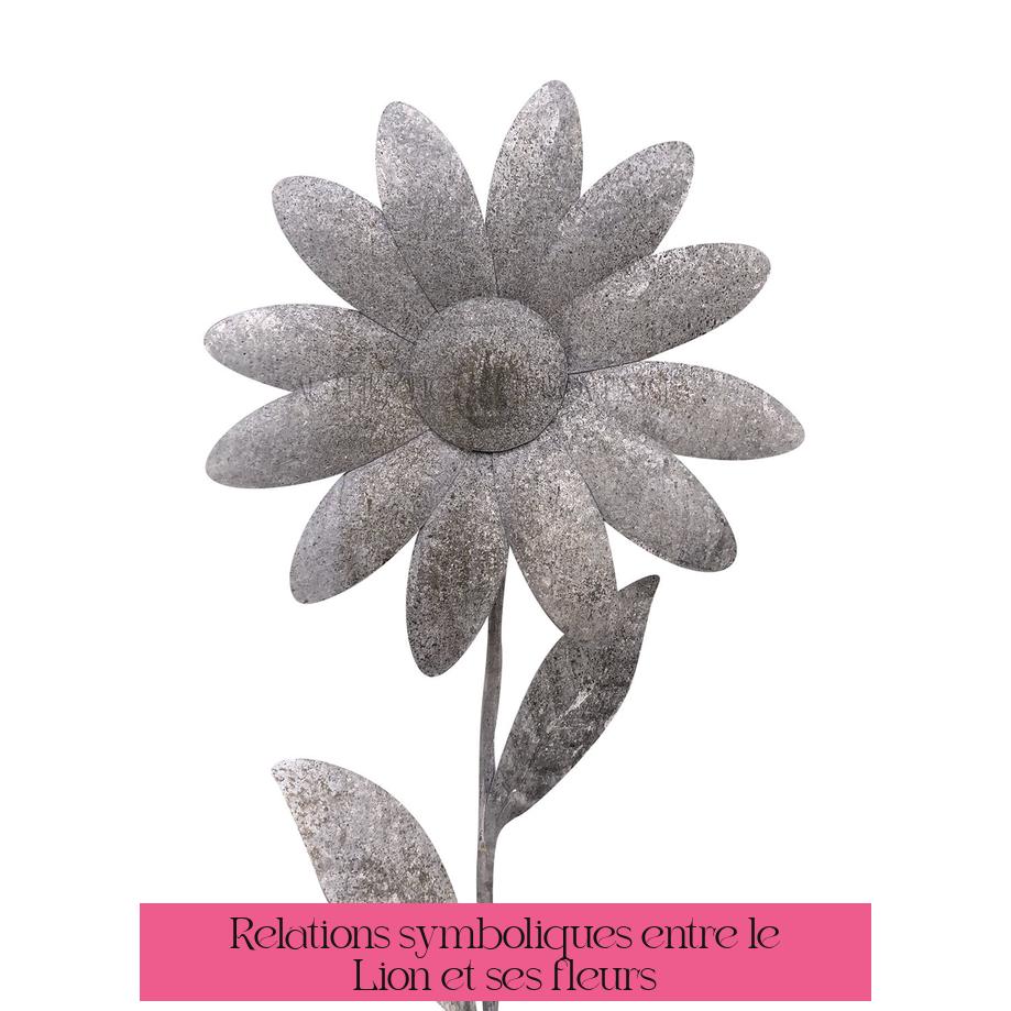 Relations symboliques entre le Lion et ses fleurs