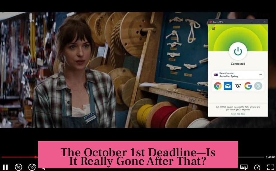 The October 1st Deadline—Is It Really Gone After That?
