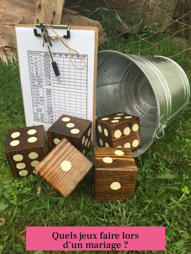 Quels jeux faire lors d'un mariage ?
