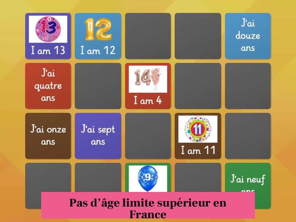 Pas d’âge limite supérieur en France