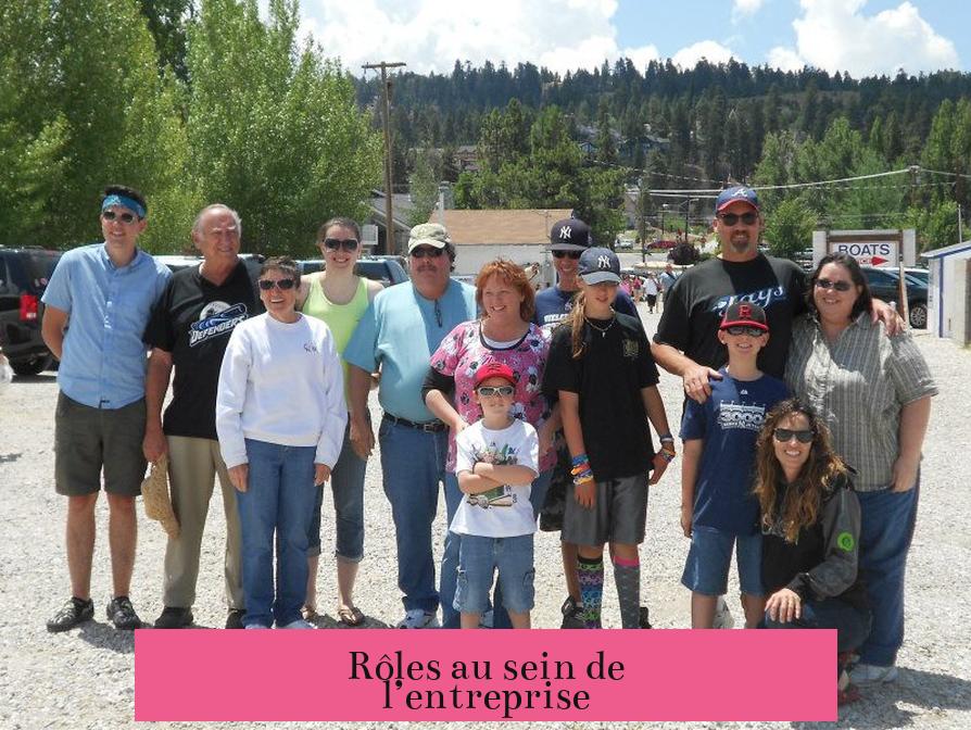 Rôles au sein de l’entreprise
