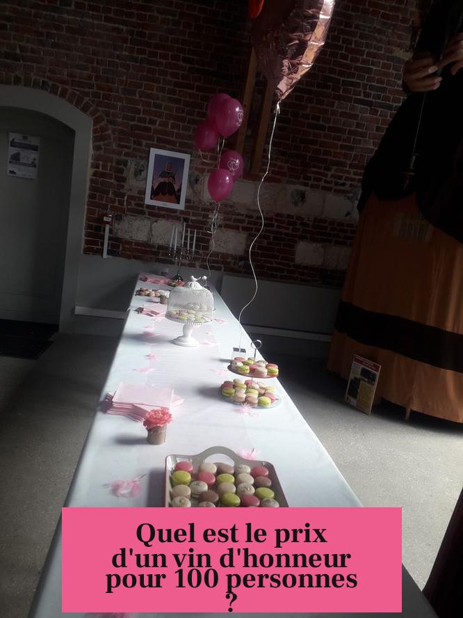 Quel est le prix d'un vin d'honneur pour 100 personnes ?