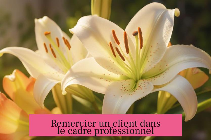 Remercier un client dans le cadre professionnel