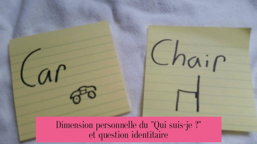 Dimension personnelle du "Qui suis-je ?" et question identitaire