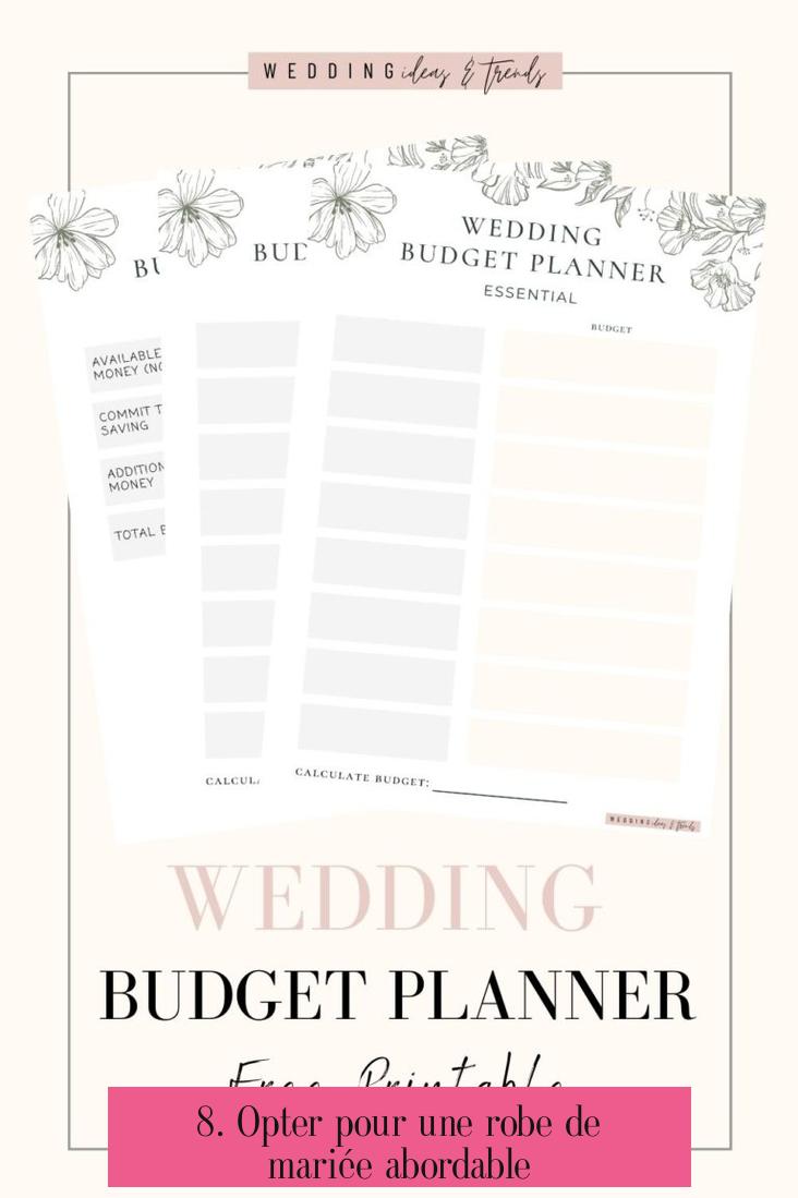 8. Opter pour une robe de mariée abordable