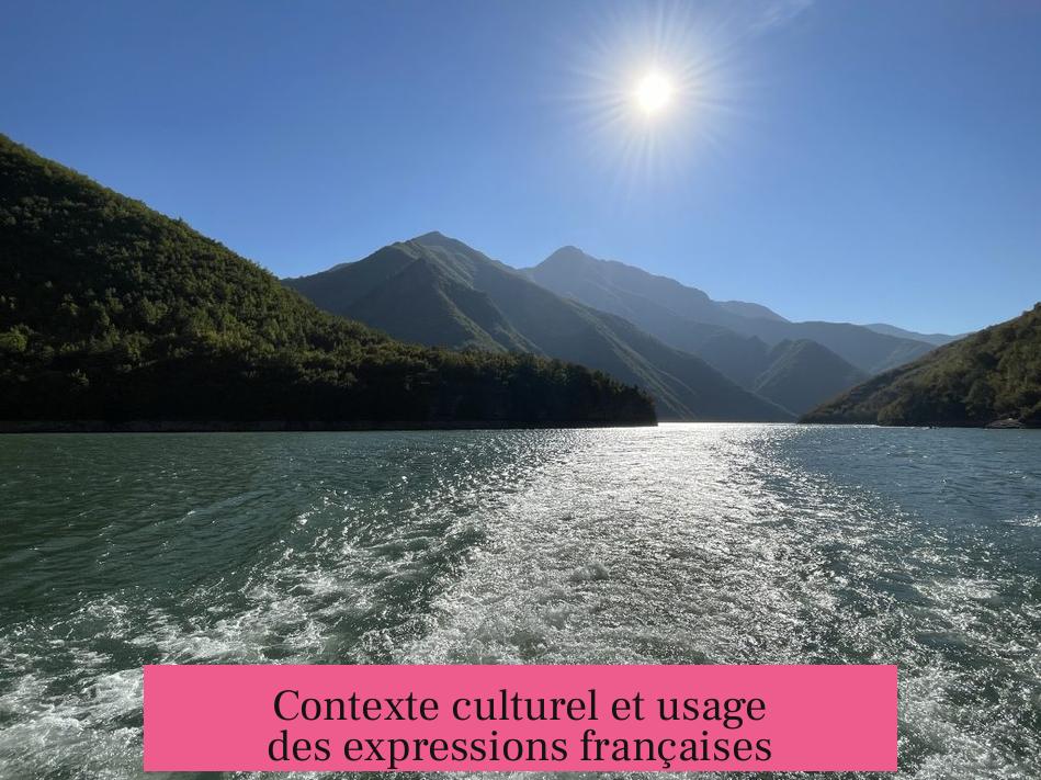 Contexte culturel et usage des expressions françaises