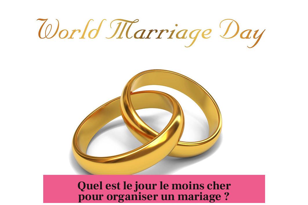 Quel est le jour le moins cher pour organiser un mariage ?