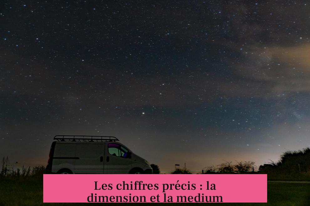 Les chiffres précis : la dimension et la medium