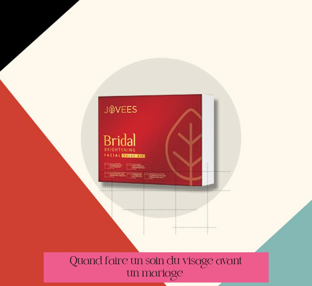 Quand faire un soin du visage avant un mariage ?
