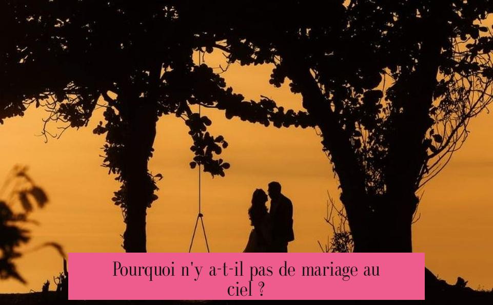 Pourquoi n'y a-t-il pas de mariage au ciel ?