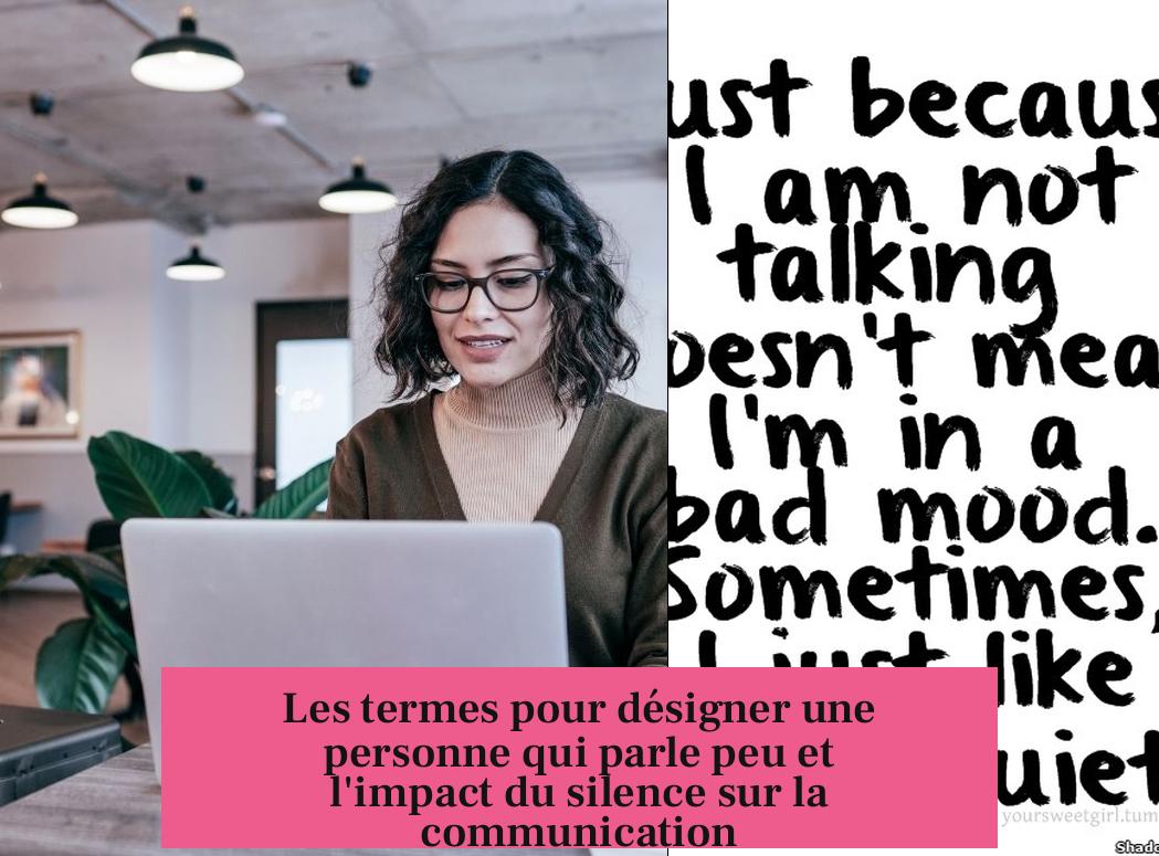 Les termes pour désigner une personne qui parle peu et l'impact du silence sur la communication