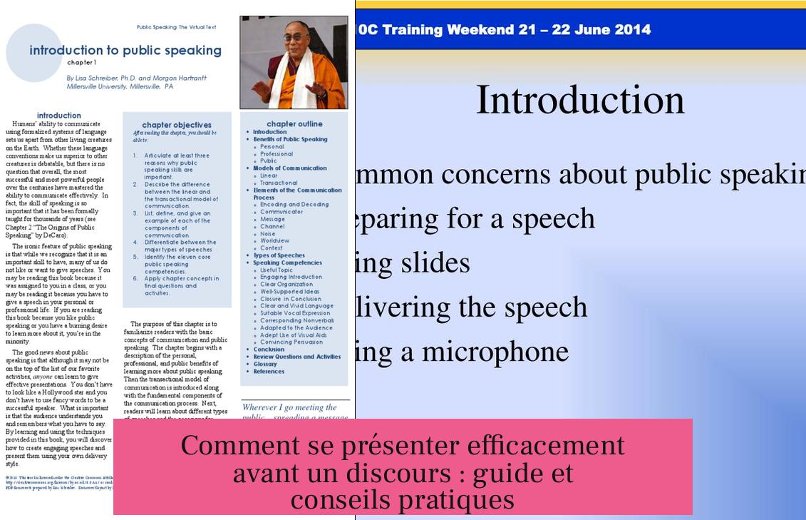 Comment se présenter efficacement avant un discours : guide et conseils pratiques